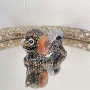 Vintage Cloisonné Dog Figurine